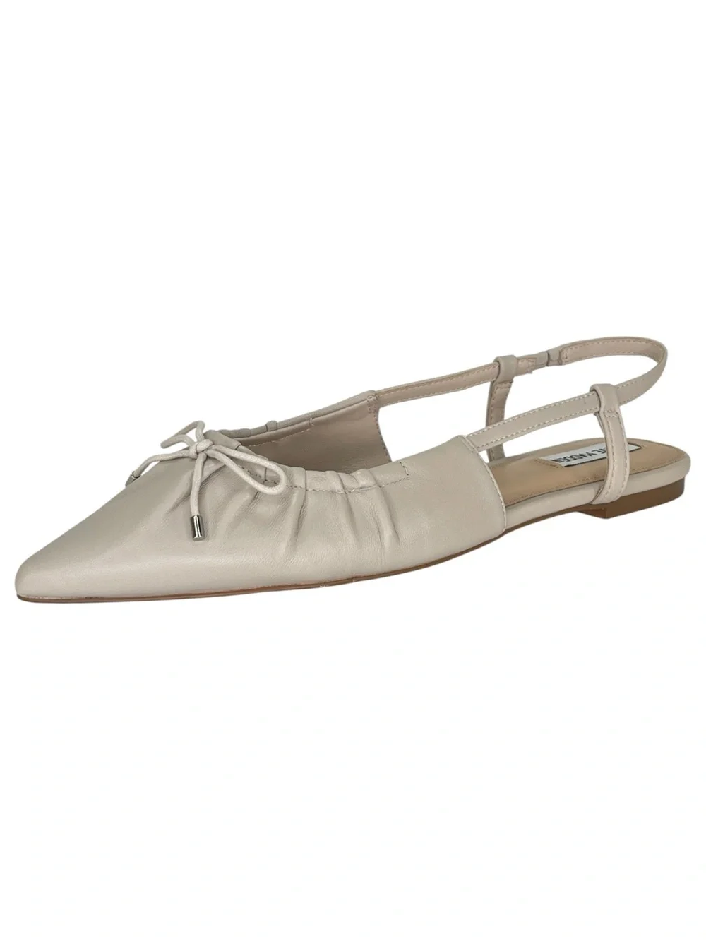 Steve Madden Laylah Cream Leather Slingback Womens Flats Size 11M